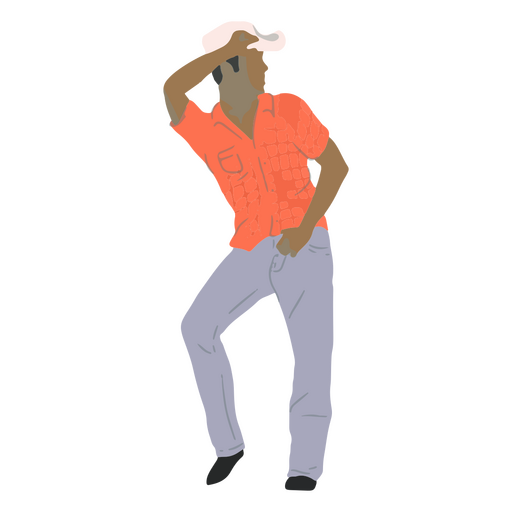 Homem vestindo chapéu e jeans Desenho PNG