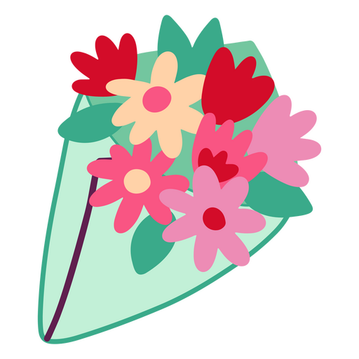 Imagen de un ramo de flores. Diseño PNG