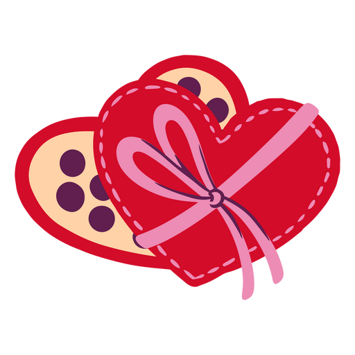 Caja de bombones de San Valentín. Diseño PNG