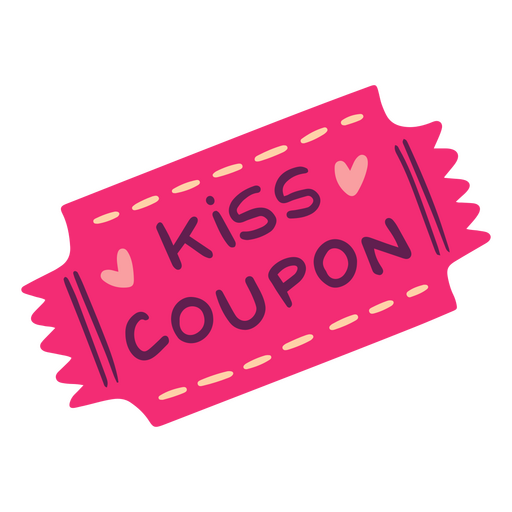 Pink kiss coup sticker PNG Design