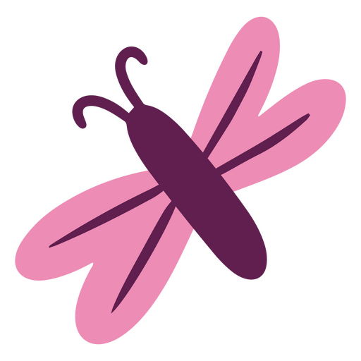 Mariposa rosa y morada Diseño PNG