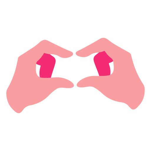 Pair of pink hands making a heart shape PNG Design