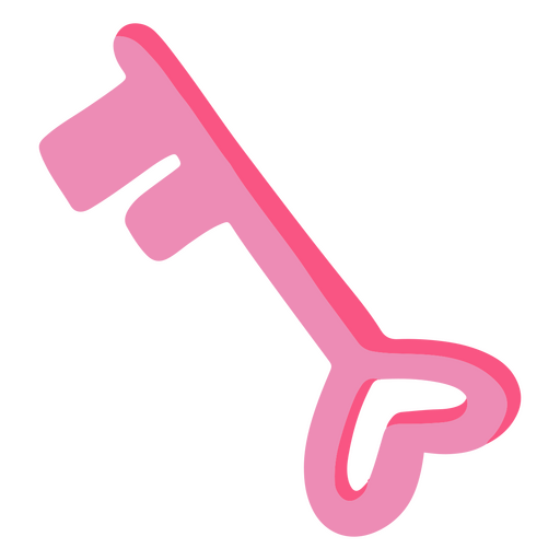 Chave de coração rosa Desenho PNG