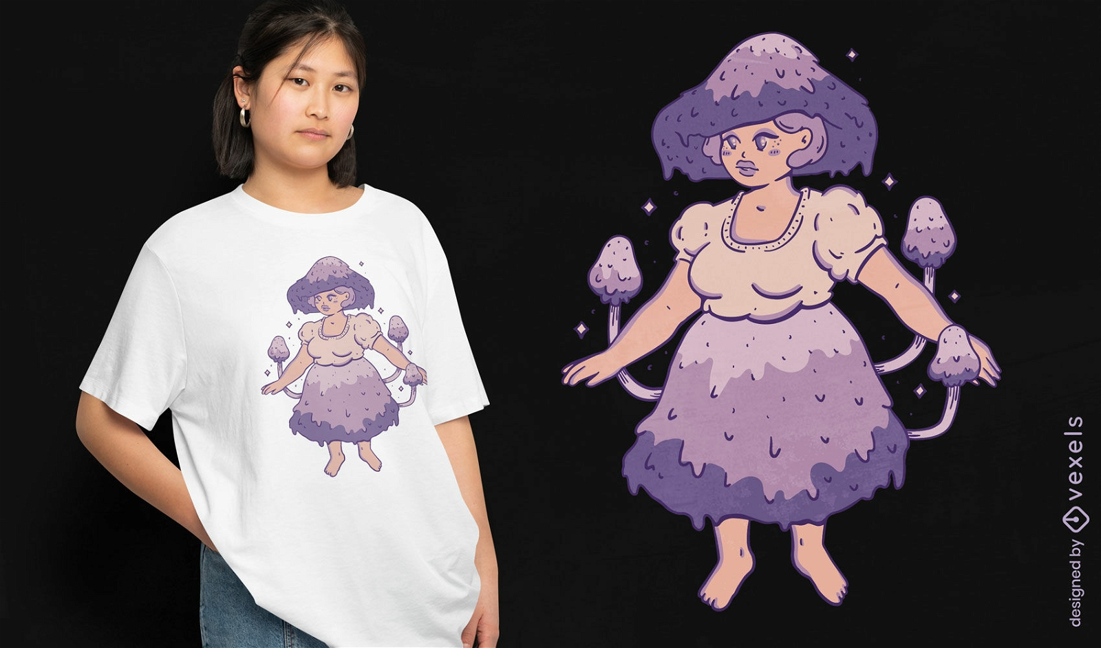 Mushroom fairy magical t-shirt design