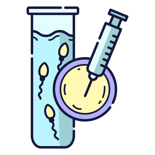Test tube with a syringe in it PNG Design