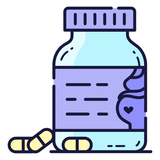 Bottle of vitamins for pregnancy PNG Design