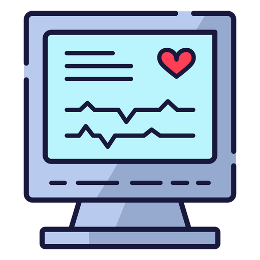Computer screen with a heart on it PNG Design
