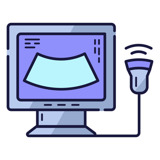 Symbol eines Computers mit angeschlossenem Monitor PNG-Design