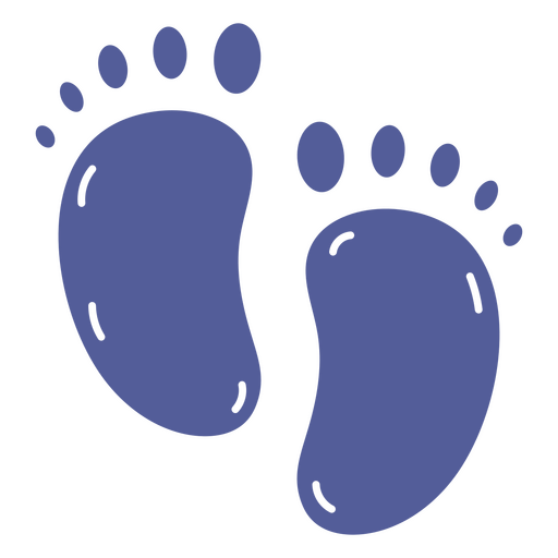 Paar blaue Baby-Fußabdrücke PNG-Design