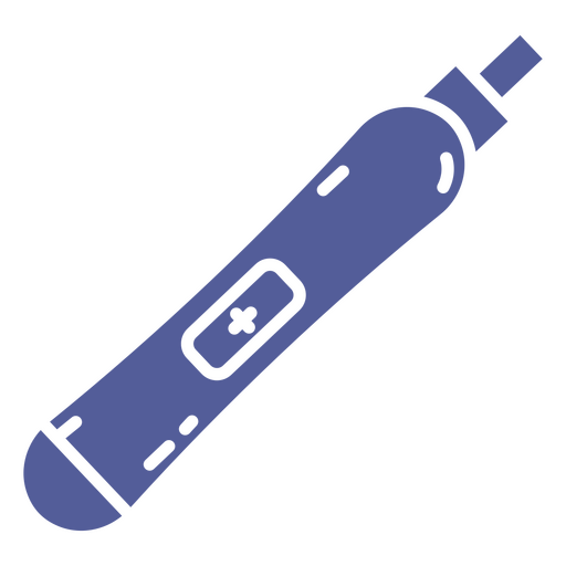 Ícone azul de teste de gravidez positivo Desenho PNG