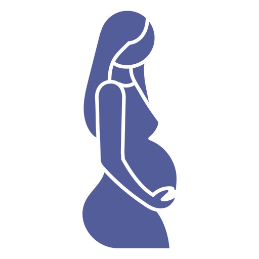 Symbol f?r die Silhouette einer schwangeren Frau PNG-Design