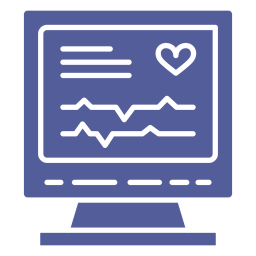 Computer screen with a heart on it cut out PNG Design