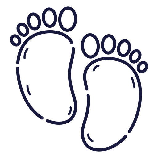 Pair of baby feet PNG Design