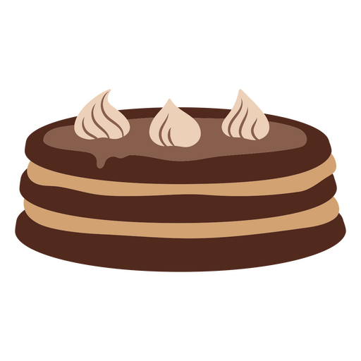 Cake flat chocolate PNG Design