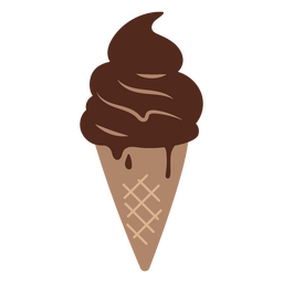 Soft serve flat chocolate PNG Design