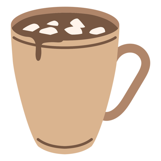 Hot chocolate flat sweets PNG Design