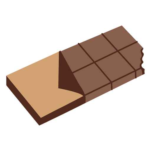 Chocolate bar flat sweets PNG Design