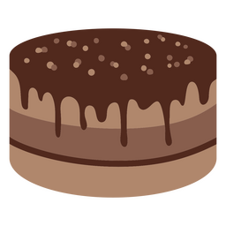 Chocolate cake flat sweets PNG Design
