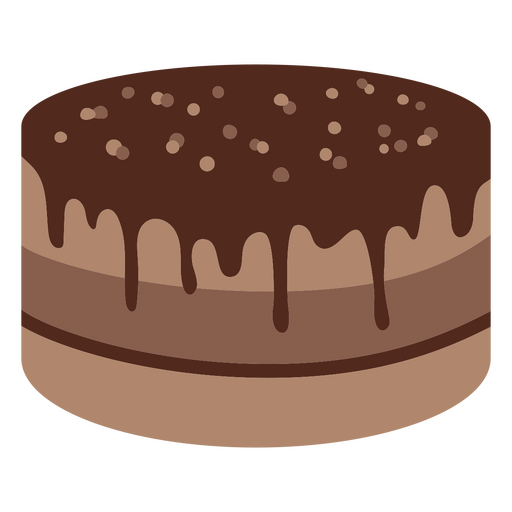 Chocolate cake flat sweets PNG Design