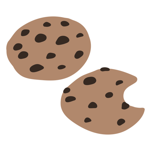 Flache Bonbons der Schokoladenplätzchen PNG-Design