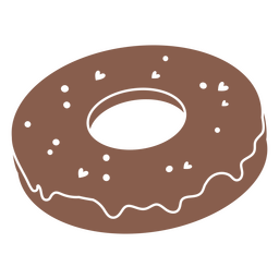 Donut ausgeschnittene Schokolade PNG-Design