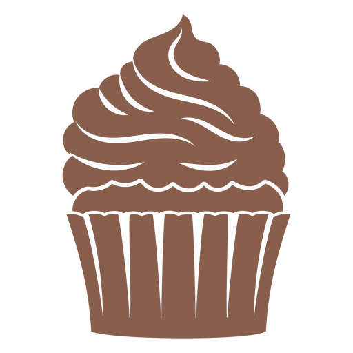 Cupcake ausgeschnittene Schokolade PNG-Design