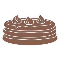 Cake cut out chocolate PNG Design