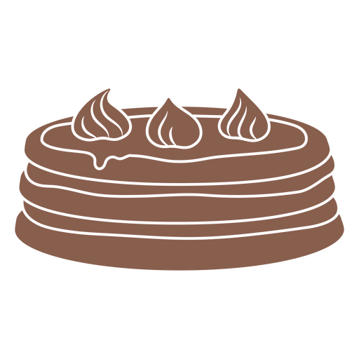 Kuchen aus Schokolade ausschneiden PNG-Design
