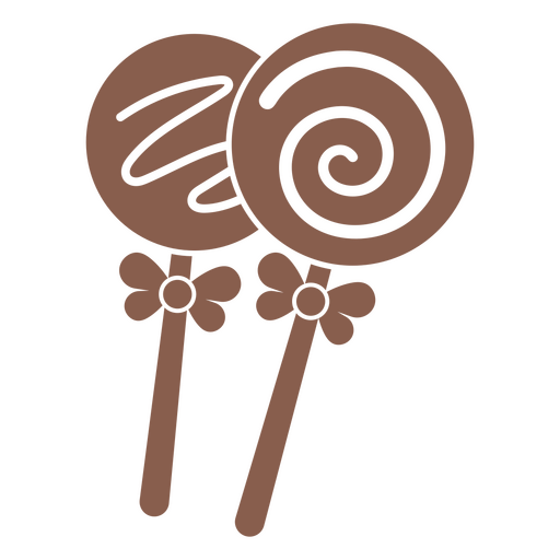 Lollipops cut out chocolate PNG Design