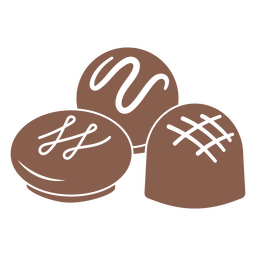 Dulces de chocolate cortados dulces Diseño PNG