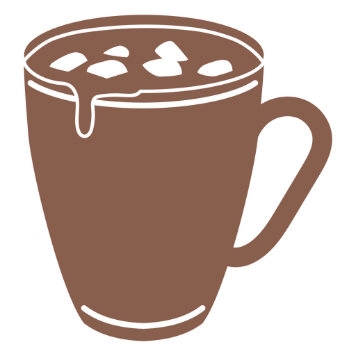 Hot chocolate cut out drink PNG Design