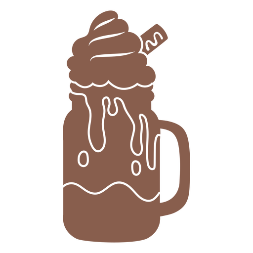 Milk-shake de chocolate cortado Desenho PNG