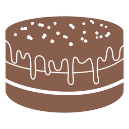 Bolo recortado doce de chocolate Desenho PNG