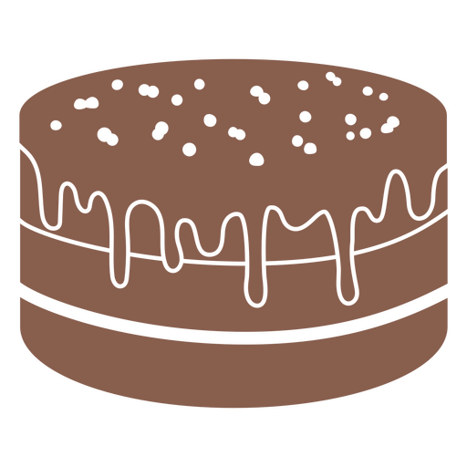 Chocolate sweet cut out cake PNG Design