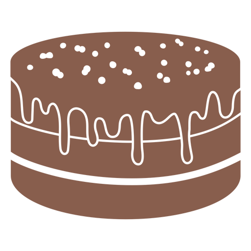Schokoladensüßer ausgeschnittener Kuchen PNG-Design