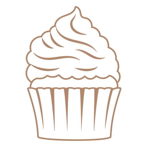 Image of a cupcake PNG Design