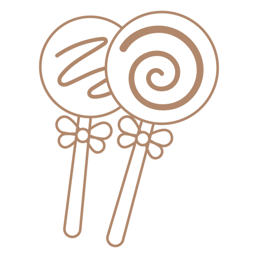 Two lollipops PNG Design