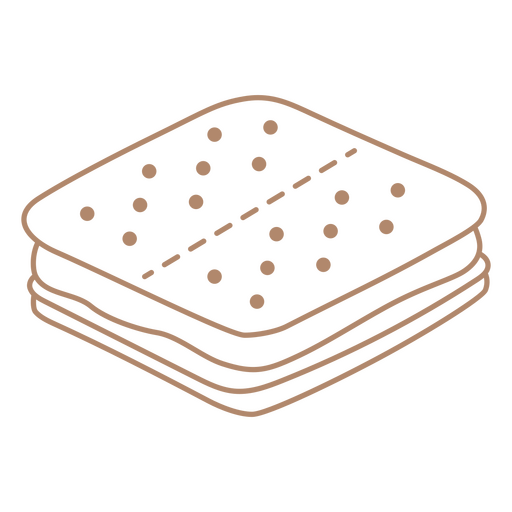 Doodle de icono de sándwich Diseño PNG