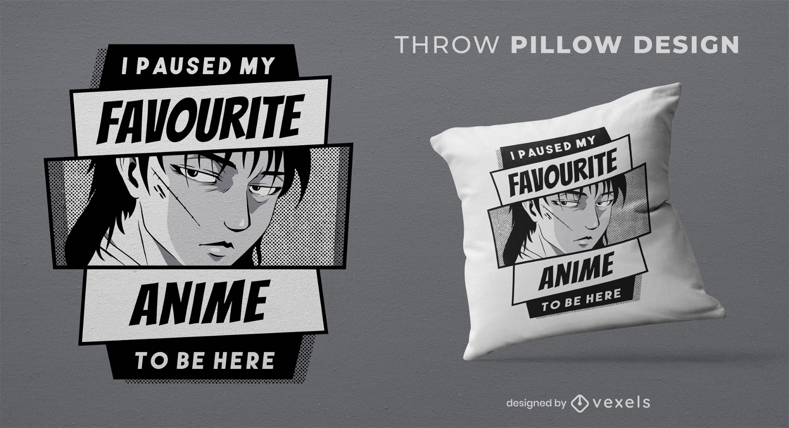 Anime hobby funny quote throw pillow design