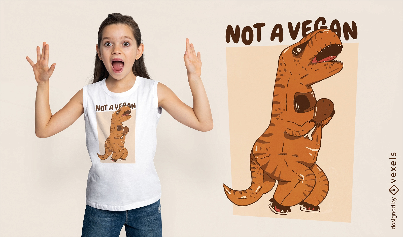 Dinosaurier-Tierkost?m-T-Shirt-Design