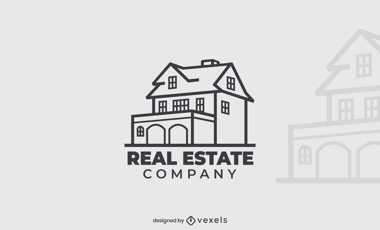 Diseño de logotipo de trazo de casa minimalista