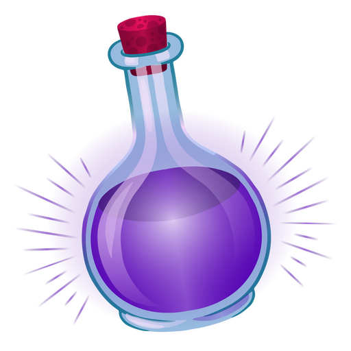 Purple witch potion bottle PNG Design