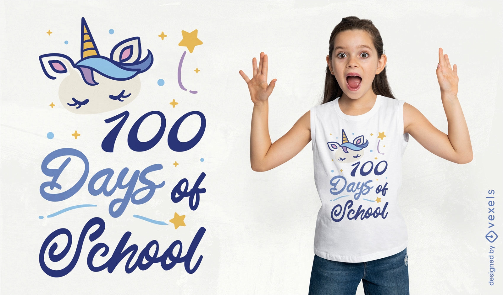 Unicorn cute school quote t-shirt design