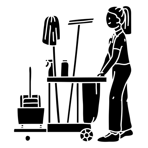 Ilustração minimalista de serviço de limpeza Desenho PNG
