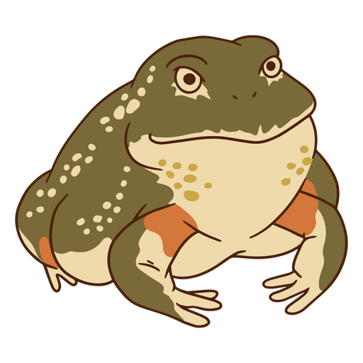 Toad sitting PNG Design