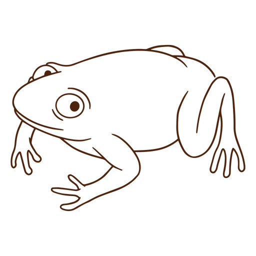 Frog line art PNG Design