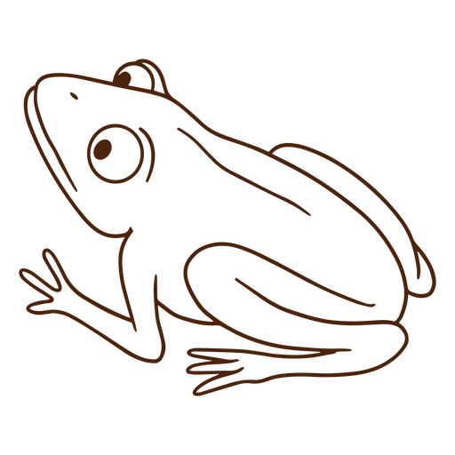 Black and white frog PNG Design