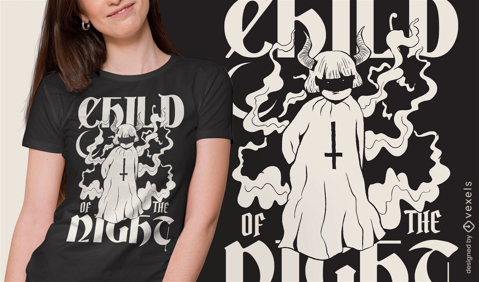 Design de camiseta infantil do diabo