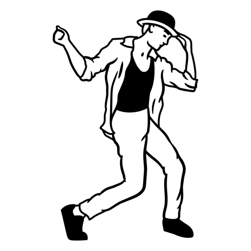 Ilustração de figura dançante estilosa Desenho PNG