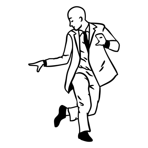 Ilustração de homem dançando estiloso Desenho PNG